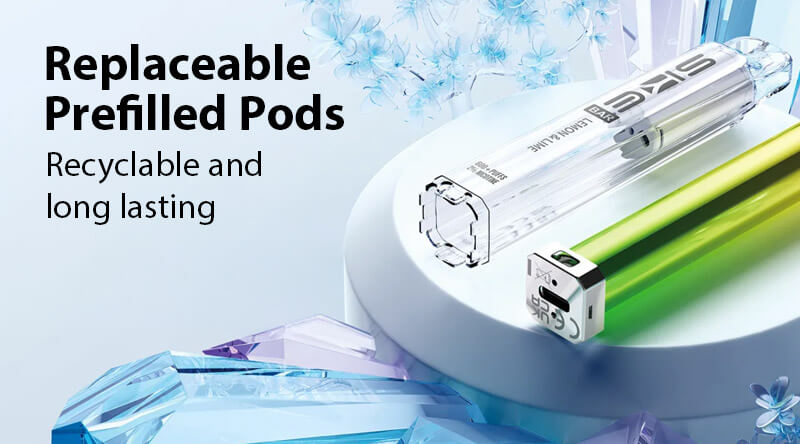 Replaceable Prefilled Pods - recyclable and long lasting